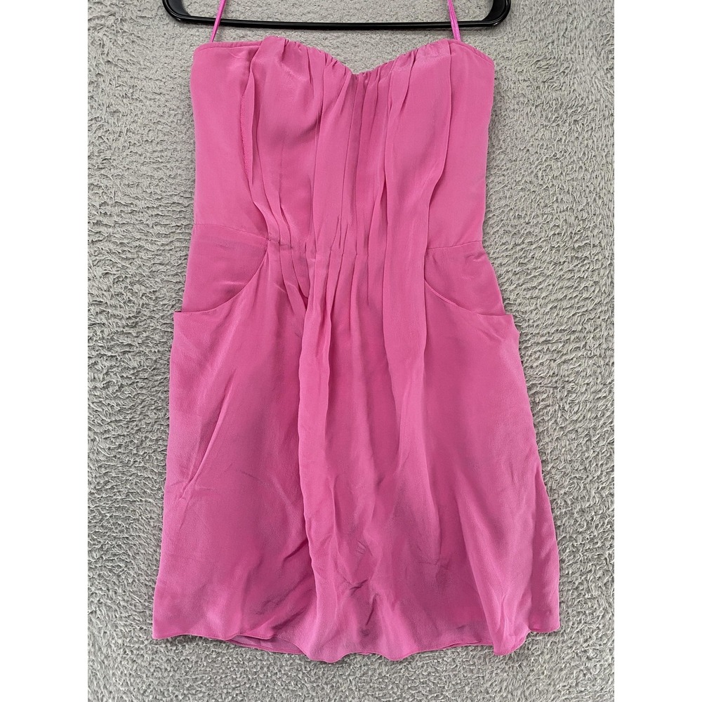 Rebecca Taylor Dress Womens 0 Silk Sweetheart Mini‎ Strapless Hoco Homecoming